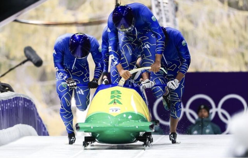 Team Brazil push start at the Olympics
