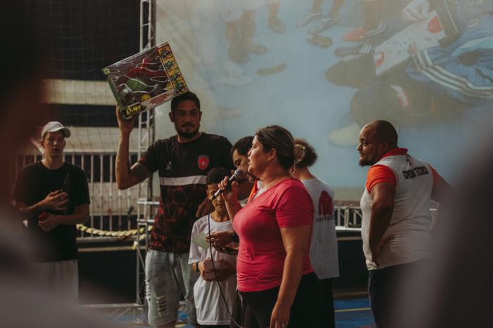 Kids and volunteers at the Kind Monsters Children's Day 2023 event in Brazil, photo 5